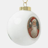 Santa Claus Vintag Snowflake Gerahmte Ornament (Links)