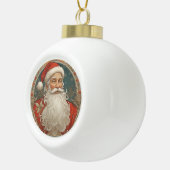 Santa Claus Vintag Snowflake Gerahmte Ornament (Rechts)