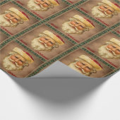 Santa Claus Vintag Wrapping Paper Geschenkpapier (Ecke)