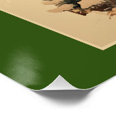 Santa Claus vintage illustration Poster (Ecke)