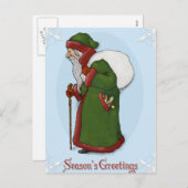 Santa Claus Vintage Postkarte (Vorne/Hinten)