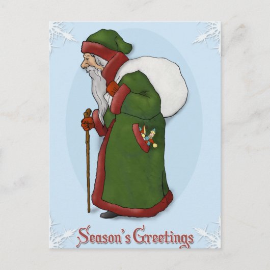 Santa Claus Vintage Postkarte (Vorderseite)