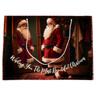 Santa Claus Vintage Styled Große Geschenktüte