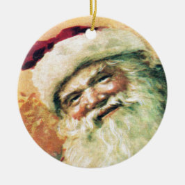 Santa Claus Vintage Weihnachten Keramik Ornament