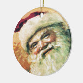 Santa Claus Vintage Weihnachten Keramik Ornament (Links)