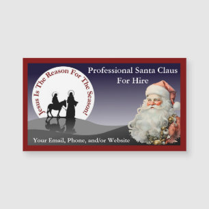 Santa Claus Visitenkarte Magnetic Magnetkarte