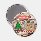 Santa Claus Vogelbeobachtung Magnet (Vorderseite/Rückseite)