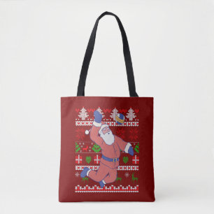 Santa Claus Volleyball Ugly Weihnachten Tasche