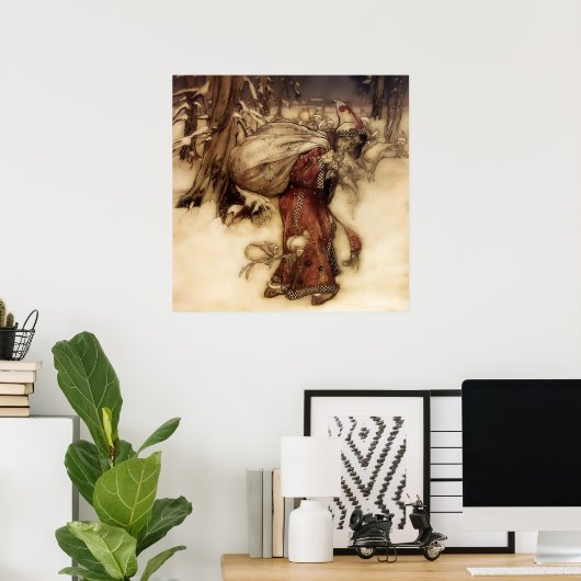 "Santa Claus" von Arthur Rackham Poster (Heimbüro)