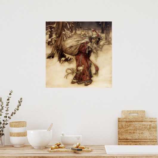 "Santa Claus" von Arthur Rackham Poster (Küche)