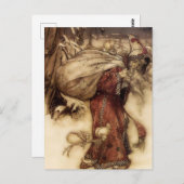 "Santa Claus" von Arthur Rackham Postkarte (Vorne/Hinten)