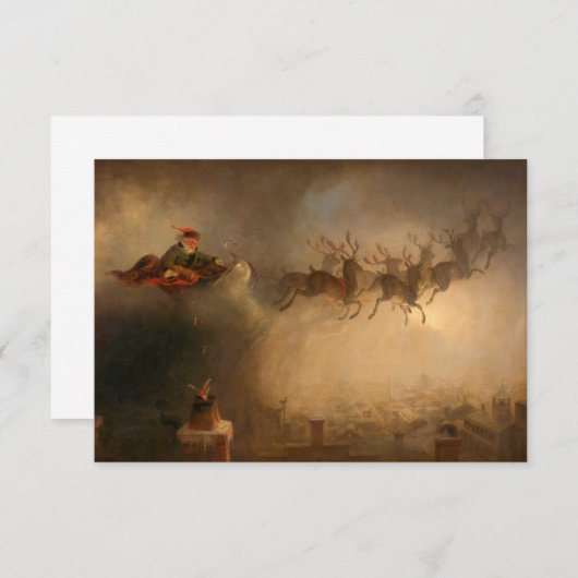 Santa Claus von William Holbrook Beard Dankeskarte (Vorne/Hinten)
