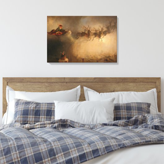 Santa Claus von William Holbrook Beard Leinwanddruck (Insitu (Schlafzimmer))