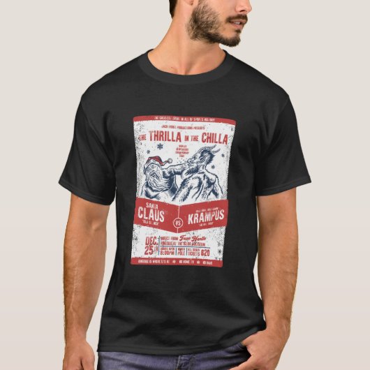 Santa Claus VS Krampus Der Thrilla in der Chilla T-Shirt (Vorderseite)