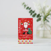 Santa Claus * wählen Sie die Hintergrundfarbe Visitenkarte (Stehend Vorderseite)