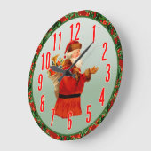 Santa Claus Wall Clock Große Wanduhr (Winkel)