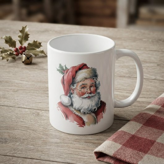 Santa Claus Wasserfarbe Kaffeetasse