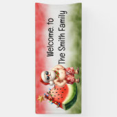 SANTA CLAUS Wassermelone Weihnachten im Juli Banner (Vertikal)