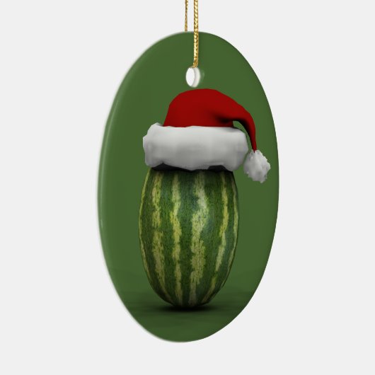 Santa Claus Watermelon Keramikornament (Rechts)