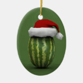 Santa Claus Watermelon Keramikornament (Vorne)