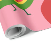 Santa claus watermelon rosa Weihnachten Geschenkpapier (Rolleneckpunkt)