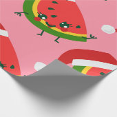 Santa claus watermelon rosa Weihnachten Geschenkpapier (Ecke)