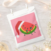 Santa claus watermelon rosa Weihnachten Geschenktütchen (Ausgeschnitten)