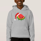 Santa claus watermelon rosa Weihnachten Hoodie (Vorderseite)