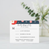 Santa Claus Wedding RSVP Card Einladungspostkarte (Stehend Vorderseite)