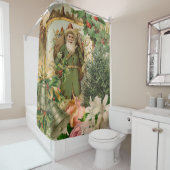 Santa Claus Weihnachten Antike Schöne Kunst Duschvorhang (Beispiel)