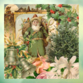 Santa Claus Weihnachten Antike Schöne Kunst Fensteraufkleber (Blatt 3)