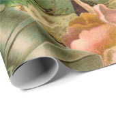 Santa Claus Weihnachten Antike Schöne Kunst Geschenkpapier (Rolleneckpunkt)