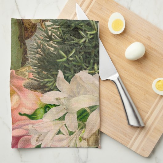 Santa Claus Weihnachten Antike Schöne Kunst Geschirrtuch (Viertel Falte)