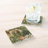 Santa Claus Weihnachten Antike Schöne Kunst Glasuntersetzer (Schrägansicht)