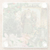 Santa Claus Weihnachten Antike Schöne Kunst Glasuntersetzer (Rückseite)