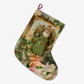 Santa Claus Weihnachten Antike Schöne Kunst Großer Weihnachtsstrumpf (Vorderansicht (hängend))