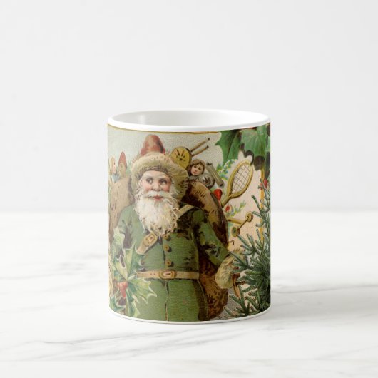 Santa Claus Weihnachten Antike Schöne Kunst Kaffeetasse (Mittel)