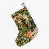 Santa Claus Weihnachten Antike Schöne Kunst Kleiner Weihnachtsstrumpf (Rückseite (Hängend))