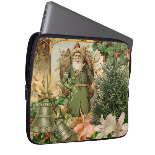Santa Claus Weihnachten Antike Schöne Kunst Laptopschutzhülle (Vorne Rechts)
