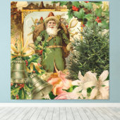 Santa Claus Weihnachten Antike Schöne Kunst Leinwanddruck (Insitu (Holzboden))