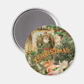 Santa Claus Weihnachten Antike Schöne Kunst Magnet (Vorderseite/Rückseite)