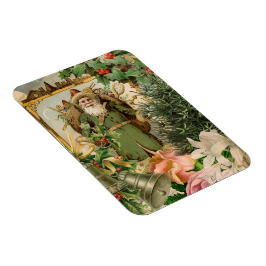 Santa Claus Weihnachten Antike Schöne Kunst Magnet (Rechte Seite)