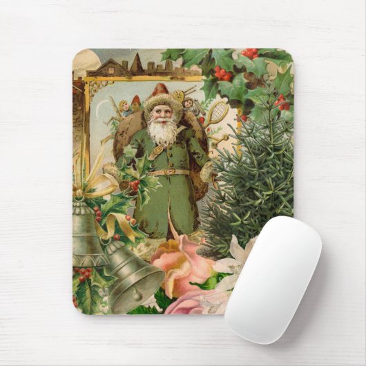 Santa Claus Weihnachten Antike Schöne Kunst Mousepad (Mit Mouse)