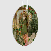Santa Claus Weihnachten Antike Schöne Kunst Ornament (Vorderseite)
