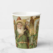 Santa Claus Weihnachten Antike Schöne Kunst Pappbecher (Links)