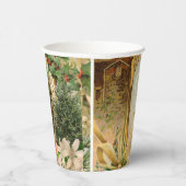 Santa Claus Weihnachten Antike Schöne Kunst Pappbecher (Rechts)