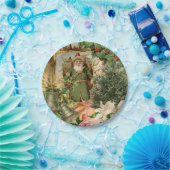 Santa Claus Weihnachten Antike Schöne Kunst Pappteller (Party)