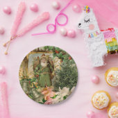 Santa Claus Weihnachten Antike Schöne Kunst Pappteller (Party)