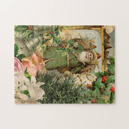 Santa Claus Weihnachten Antike Schöne Kunst Puzzle (Horizontal)