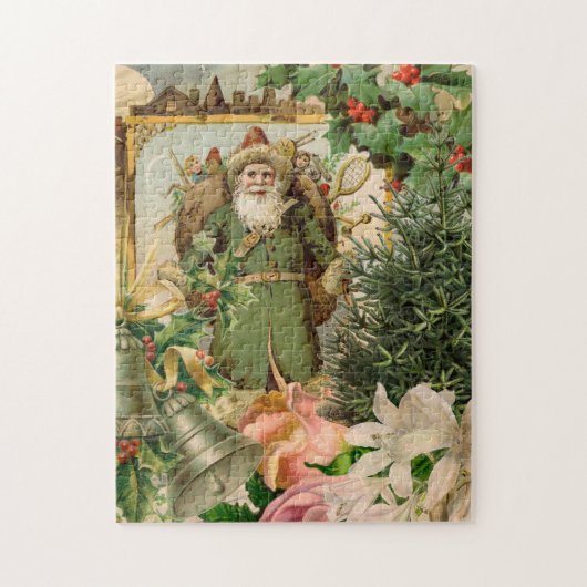 Santa Claus Weihnachten Antike Schöne Kunst Puzzle (Vertikal)